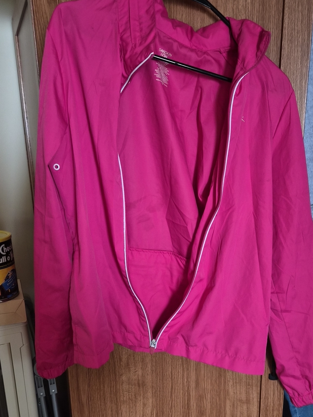 Danskin Bright Pink Hooded Utility Jacket